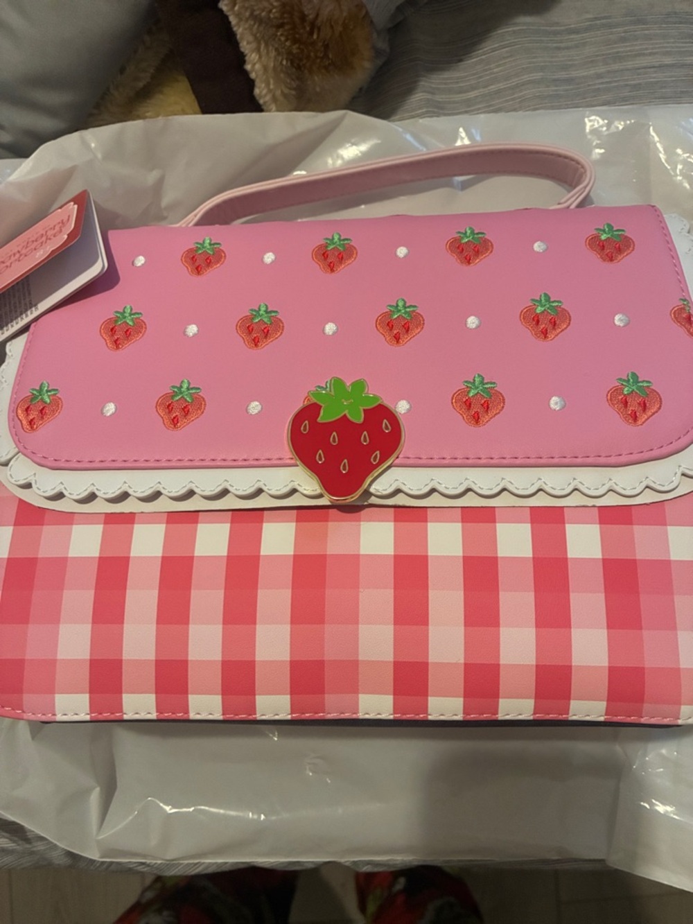 Pink Strawberry Shortcake Crossbody Bag